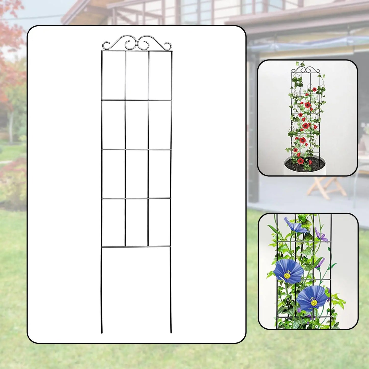 Garden Trellis for Climbing Plants Rustproof Garden Obelisk Flowers Stand Plant