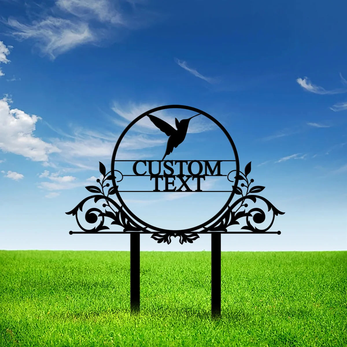 Custom Bird Garden Sign,Butterfly Garden Stake,Garden Art,Metal Yard Art,Garden Decor,Personalized Garden Name Metal Sign